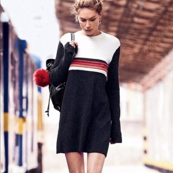 Free People Sweater Dress With Rainbow 